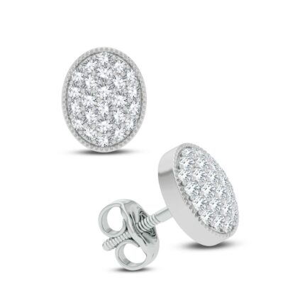 Women's 0.20ct Natural Diamond Earrings in 14K White Gold