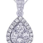 0.73ct Natural Diamond Pendant in 14K White Gold