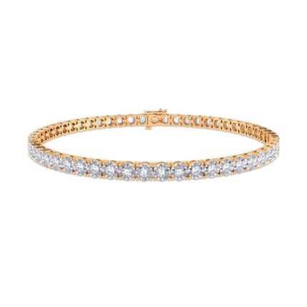 1ct Natural Diamond Tennis Bracelet in 10K Yellow Gold