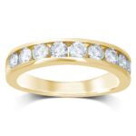 0.33ct Natural Diamond Wedding Band in 14K Yellow Gold