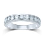 0.36ct Natural Diamond Wedding Band in 14K White Gold