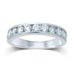 0.20ct Natural Diamond Wedding Band in 14K White Gold