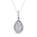0.70ct Natural Diamond Pendant in 14K White Gold