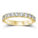 0.90ct Natural Diamond Wedding Band in 14K Yellow Gold