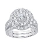 1.98ct Round Diamond Bridal Set in 14K White Gold