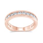0.50ct Natural Diamond Wedding Band in 14K Rose Gold