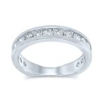 0.25ct Natural Diamond Wedding Band in 14K White Gold