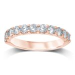 0.27ct Natural Diamond Wedding Band in 14K Rose Gold