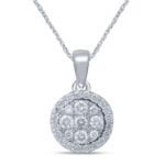 0.50ct Natural Diamond Pendant in 14K White Gold