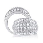 2ct SI Natural Diamond Fashion Ring in 14K White Gold