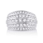 2ct SI Natural Diamond Fashion Ring in 14K White Gold