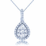 0.50ct Natural Diamond Pendant in 14K White Gold