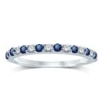 0.20ct Sapphire & Diamond Fashion Ring in 14K White Gold