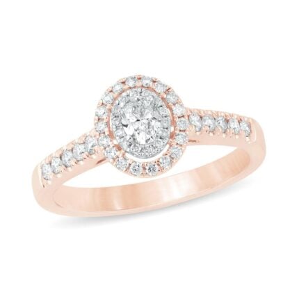 0.50ct Natural Diamond Engagement Ring in 14K Rose Gold