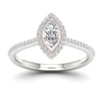 0.33ct Natural Diamond Engagement Ring in 14K White Gold