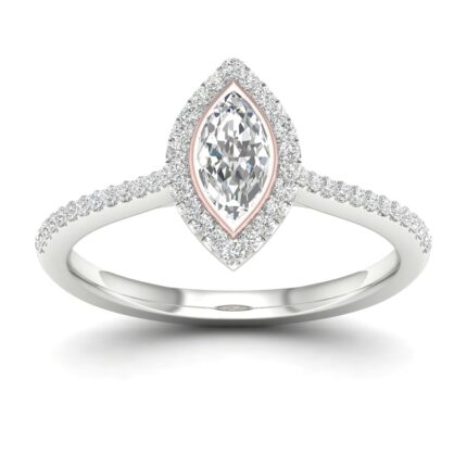 0.33ct Natural Diamond Engagement Ring in 14K White Gold