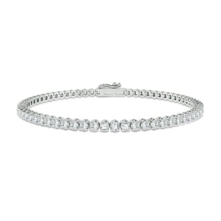 Women's 2ct Natural Tennis Bracelet in 14K White Gold