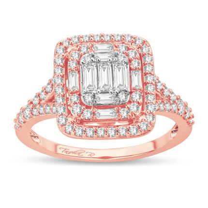 0.75ct Natural Diamond Engagement Ring in 14K Rose Gold