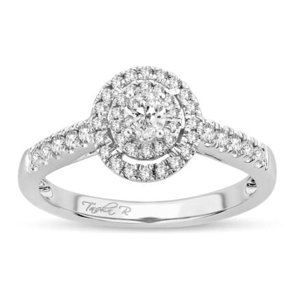 0.51ct Natural Diamond Engagement Ring in 14K White Gold