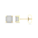 Women's 0.20ct Natural Diamond Earrings in 10K Yellow Gold