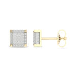 Women's 0.33ct Natural Diamond Earrings in 10K Yellow Gold