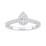 0.50ct Natural Diamond Engagement Ring in 14K White Gold