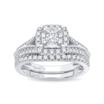 0.75ct Natural Diamond Bridal Set in 14K White Gold