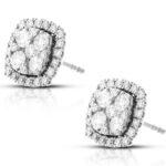 Women's 0.69ct Natural Diamond Earrings in 14K White Gold