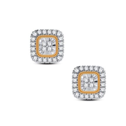 Women's 0.33ct Natural Diamond Earrings in 14K Yellow Gold