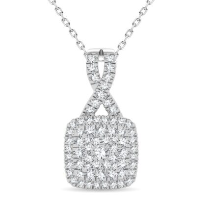 0.50ct Natural Diamond Pendant in 14K White Gold