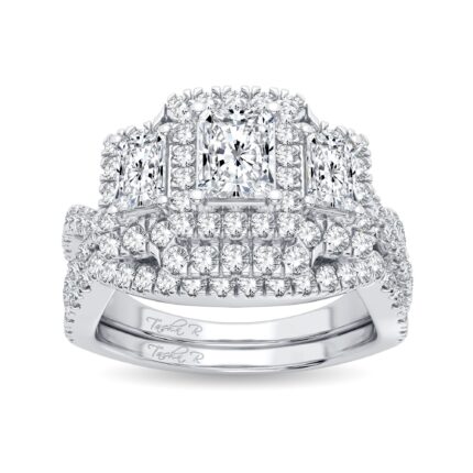 2ct Natural Diamond Bridal Set in 14K White Gold