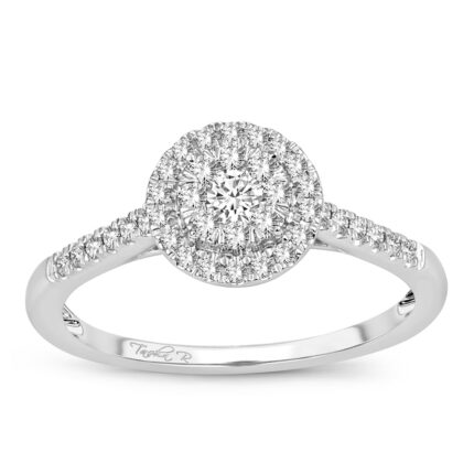 0.33ct Natural Diamond Engagement Ring in 14K White Gold