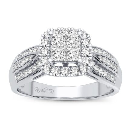 0.50ct Natural Diamond Bridal Set in 10K White Gold