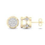 Women's 0.15ct Natural Diamond Earrings in 10K Yellow Gold