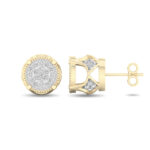 Women's 0.20ct Natural Diamond Earrings in 10K Yellow Gold