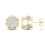 Women's 0.25ct Natural Diamond Earrings in 10K Yellow Gold