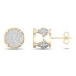 Women's 0.33ct Natural Diamond Earrings in 10K Yellow Gold