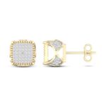 Women's 0.33ct Natural Diamond Earrings in 10K Yellow Gold