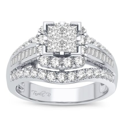 0.90ct Natural Diamond Bridal Set in 10K White Gold