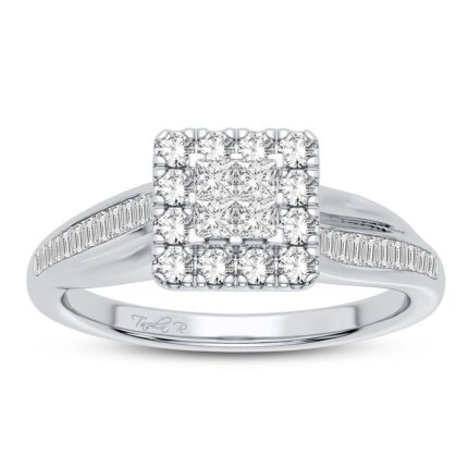 0.50ct Natural Diamond Engagement Ring in 10K White Gold