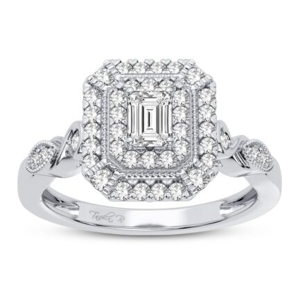 0.40ct Natural Diamond Engagement Ring in 14K White Gold