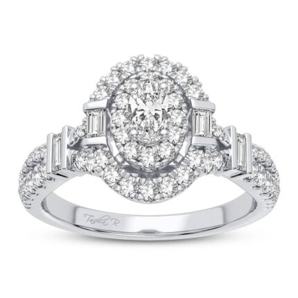 0.75ct Natural Diamond Engagement Ring in 14K White Gold