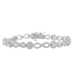 0.10ct Natural Diamond Bracelet in 10K White Gold