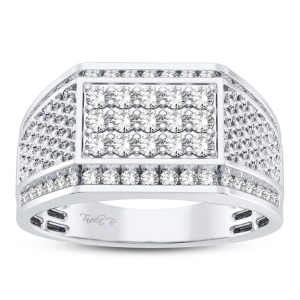 1ct Natural Diamond Ring in 14K White Gold
