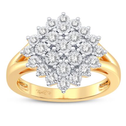 0.10ct Natural Diamond Fashion Ring in 10K Yellow Gold