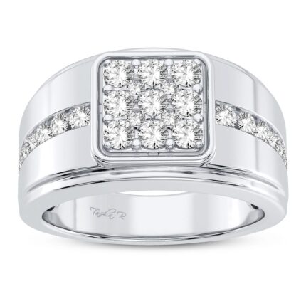 1ct Natural Diamond Ring in 14K White Gold