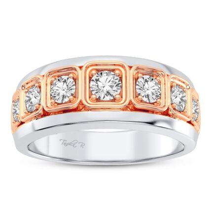 1ct Natural Diamond Ring in 14K White Gold