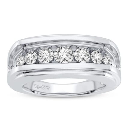 1ct Natural Diamond Ring in 14K White Gold