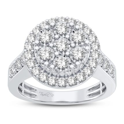 0.75ct Natural Diamond Fashion Ring in 10K White Gold