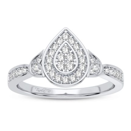 0.20ct Natural Diamond Fashion Ring in 10K White Gold